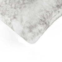 Fau krzno jastuk 18 18 - Fau zec siva bijela