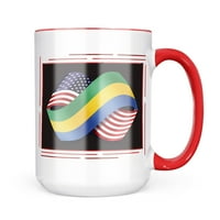 Neonblond Friendship zastave USA i Gabon krila poklon za ljubitelje čaja za kafu