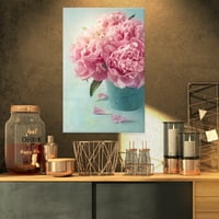 Dizajd Ružičasti božurni cvjetovi u vazno veliko cvjetno-cvjetno svjetsko platno