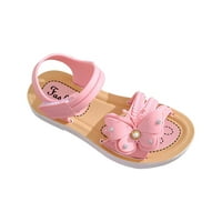 Dječji sandale za djecu, dječje dječje sandale Moderan ugodno dijete za dijete Djevojke luk biserne otvorene nožne sandale meke jedine princeze cipele sandale ružičaste 2- godine