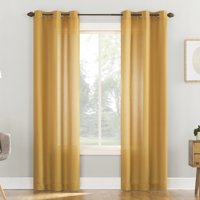 Oslonci Waffle Casual teksturirani polu-Sheer Grommet Panel za zavjese, 38 x84