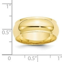 Primalni zlatni karatski žuto zlato pola kruga s rubom vezom veličine 14