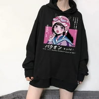 Cocopeaunt žene Y2K harajuku hoodie japanski gotički tamna akademija estetska anime e djevojka s kapuljačom