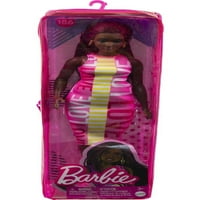 Barbie FashionSistAs lutka u haljini bez rukava sa zakrivljenim tijelom, Crimson pletenicama i dodacima