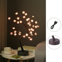 Rinhoo noćno svjetlo u obliku stabla LED 1000lm stolno svjetlo USB dekoracija Uradi Sam lampa za spavaću sobu u kući, 36led, cvijet