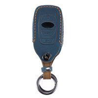 Auto daljinski Privezak za ključeve dugme sa punim štitnikom plava Fau koža sa ključem za Subaru
