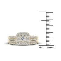 1ct TDW Diamond 14k set Vereničkog prstena od žutog zlata