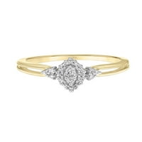 Dijamant za uspomenu-akcent 10kt verenički prsten od žutog zlata