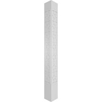 Ekena Millwork 10 W 9'H Craftsman Classic Square non-konus Koroluck Fretwork kolona w Toskanski kapital