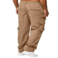 Jamlynbo muške teretne trenirke Joggers atletske ravne pantalone za trčanje Casual hodanje sa srednjim džepovima sa strane struka sportske pantalone