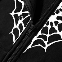 wofedyo džemperi za žene Heart Print gotički stil dugi rukavi Hoodlies sa patentnim zatvaračem termo Hoodie