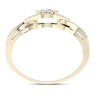 Imperial 1 3CT TDW Diamond 10K žuti zlatni prsten za cvijeće