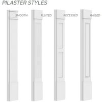 5 W 72 H 2 P ravna ploča PVC pilaster sa standardnim kapitalom i bazom