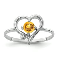 Primalni zlatni karatski bijeli zlatni citrinski i AAA dijamantski prsten
