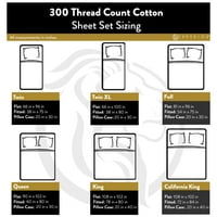 Superior Trellis 300-navodni tamni pamučni set pamuka, blizanci, bijeli