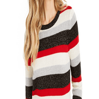 Ženski prugasti džemper s prugama na charter-u crne veličine