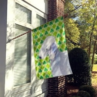 Caroline's blaga SS4414-Zastava-roditeljski posteljinski terijer St. Patrickov dan Shamrock Portret zastava,