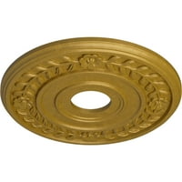 Ekena Millwork 1 4 od 5 8 ID 1 p vebenski strop medaljon, ručno oslikani faraohs zlato