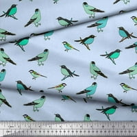 Soimoi plavi pamuk poplin tkanina umjetnička ptica za štampanje tkanina od dvorišta široka