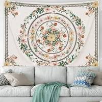Mandala tapiserija cvjetna medaljon tapiserija skicirana cvijeća biljka tapiserija boemska hipi tapiserija za sobu