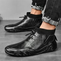 GiliGiliso muške visoke kožne cipele Trend lijeni Set stopala muške cipele Trend čvrstog muškog pada na prodaju