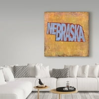 Zaštitni znak likovne umjetnosti Nebraska riječ mapa platnena umjetnost umjetničkog licenciranja studija