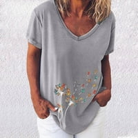 Ženske majice, štampani topovi za žene ljeto Plus Veličina kratke rukave košulje tunike labave bluze Casual