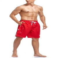 Adorete Muška zaštitna ploča kratki kupaći kostim - crveni - srednji