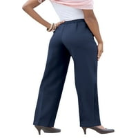 Roaman's Women's Plus size Petite Classic savijanje preko pantnog povlačenja na slabovima