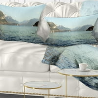 Designart Annecy Lake France Panorama - pejzažni štampani jastuk - 16x16