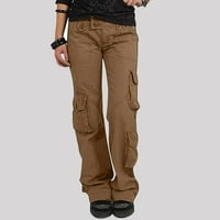 Kargo pantalone žene elastični struk Casual opušteno Fit Jogger pantalone sa džepovima za planinarenje