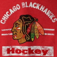 T-Shirt Za Malu Djecu Red Chicago Blackhawks Team