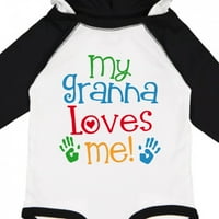 Inktastična Granna voli me grandkid outfit poklon baby boy ili baby girl dugi rukav bodysuit