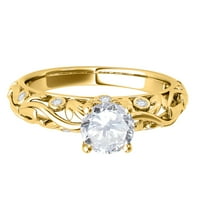 Aonejewelry CT. TTW dijamantni prsten za vjenčanje u 14K čvrstog žutog zlata
