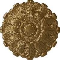 31 od 1 2 P Durham stropni medaljon, ručno oslikano blijedo zlato