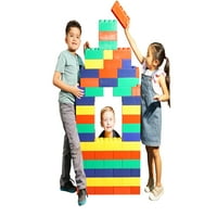 Jumbo blokira mega raznolikost za mališane - 8 4 blokove i 4 4 obojene građevinske blokove za djecu -
