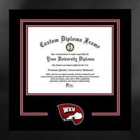 Univerzitet Western Kentucky 11W 8.5h Spirit diploma Manhattan Crni okvir sa Bonus Campusom Lithograf