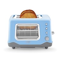 Uspon crtice Clear View Prozor 2-kriška toster plava - odmrzavanje, reheat, bagel, auto se isključuje, novo