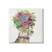 Stupell Industries hirovita Galerija slika kruna od cvijeta geparda umotana platnena štampa zidna umjetnost,