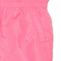 Pink Platinum Girls hooded Star Puffer Coat and Snow Bib Set, veličine 4-6X