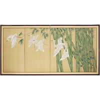 Orijentalni namještaj Bambus bijeg od svilenog ekrana, 18 36