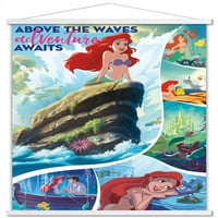 Disney Mala sirena - zidni poster 30. godišnjice sa drvenim magnetskim okvirom, 22.375 34