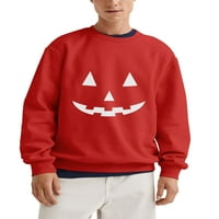 Šešir i izvan muških runa Halloween grafički grafički jack-o-later osmijeh bijeli džemper za Crewneck