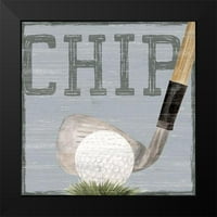 Reed, tara crni moderni uokvireni muzej umjetnički print pod nazivom - Golf dani neutralni vii-čip