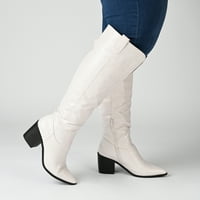 Kolekcija Journee Womens Therese Tru Comfort Foam Extra Wide Calf Naslagane Pete Visoke Čizme Za Koljena