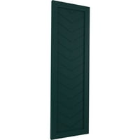 Ekena Millwork 15 W 45 H True Fit PVC Single Panel Chevron Modern Style fiksni Mount roletne, termo zelena