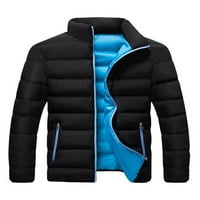 Bomotoo muški modni kaputi puni Zip flis Outwear zimski topli Casual prošiveni Puffer jakne tamnoplavi