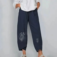 Gacuw posteljine za žene Ležerne ljetne pantalone Regularne fit duge hlače Lounge pantalone Duks Ležerne