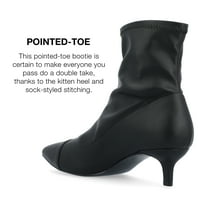 Kolekcija Journee Womens Jadde Tru Comfort pena Povucite na mačiću peta Bootie