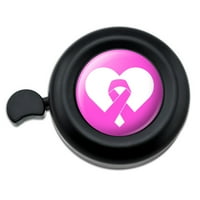Svjesnost s rakom dojke Ružičasta vrpca u srcu biciklistička ručica biciklom zvono